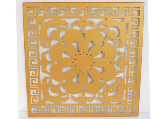 Artistic Aluminum Wall Panel / Custom Art Flowers Carved Decoration Ceiling tiles