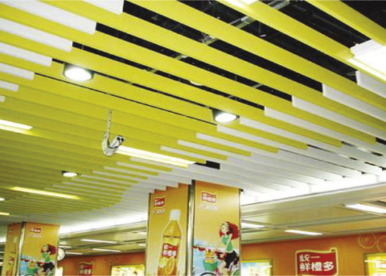 strip Linear Suspended Metal Ceiling Water Drip shaped For ventilator / hydrant layout