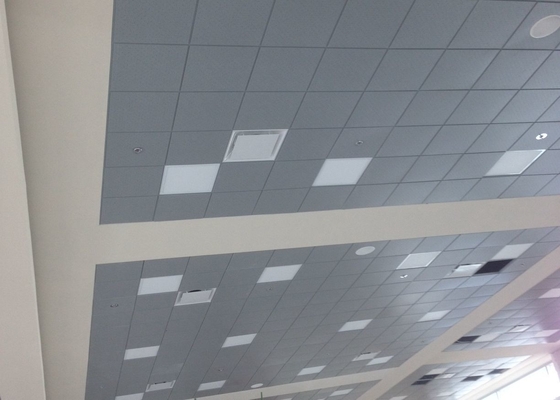 Grey Color Galvanized Steel Lay In Ceiling Tiles 605 X 605mm For Airport