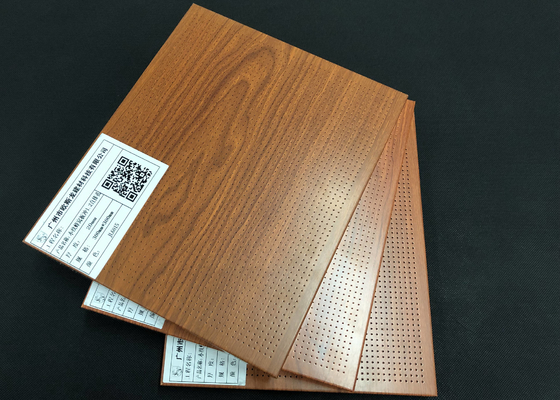 Wood Color Acoustic Aluminium Honeycomb Panel For Interior Wall 1220×2440mm