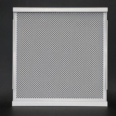White Aluminum Perforated Hook Drop Suspended Metal Ceiling Tiles Non - Flammable