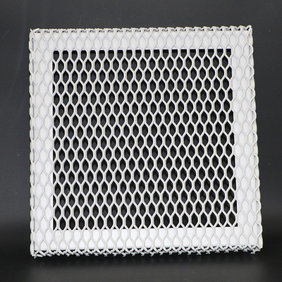 Commercial Building Decorated Materials Silver White Metal Mesh Wall Ceiling Panel With Frame