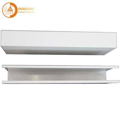 Decorative Commercial Metal Strip Aluminium Baffle Ceiling Panels 35mm Width 150mm Height