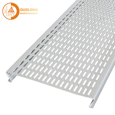 Outdoor Windproof Aluminium / Aluminum Strip Ceiling Commercial Perforated S Shape False Ceiling Panel