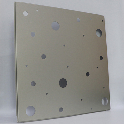 0.7mm Thickness Metal Ceiling Panels Standard Hollow / CNC Perforated Pattern