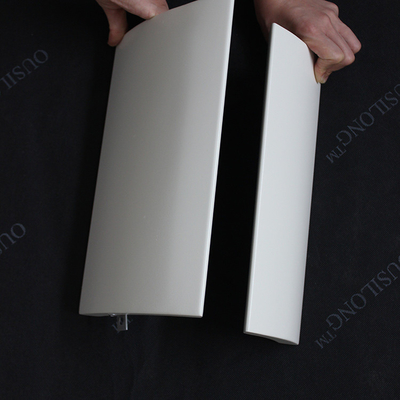 White Customized Decorative Aluminium Panel Sheet Curved Shape 1.5mm 2.0mm Thickness