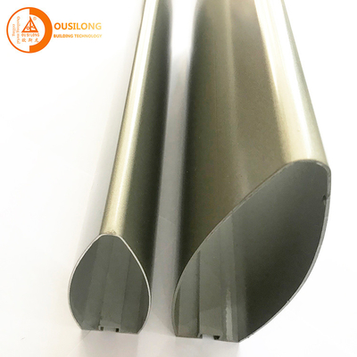 Commercial Aluminium Baffle Ceiling 1.2mm Thickness PVDF Spray Bullet Shape