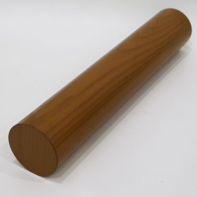 Wood Grain Aluminum Baffle Round Pipe Ceiling 0.7-1.0mm Thickness