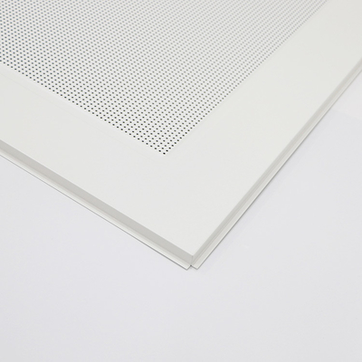 Perforated Metal Lay In Ceiling Tiles White Aluminum Suspended 800mm*800mm