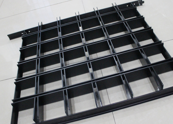 Install with Black T bar Frame Metal Aluminum grid ceiling 600 x  600 Lattice