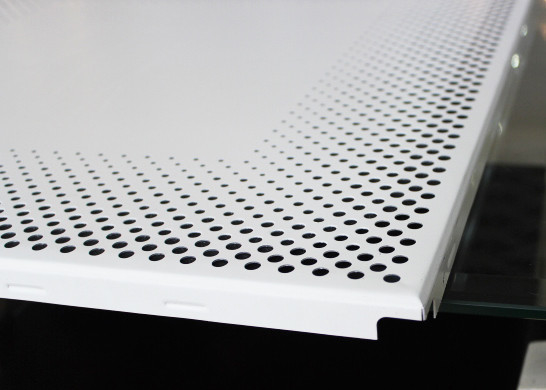 Aluminium Perforated Metal Ceiling Panel / Round Hole Punching Platfond Panel