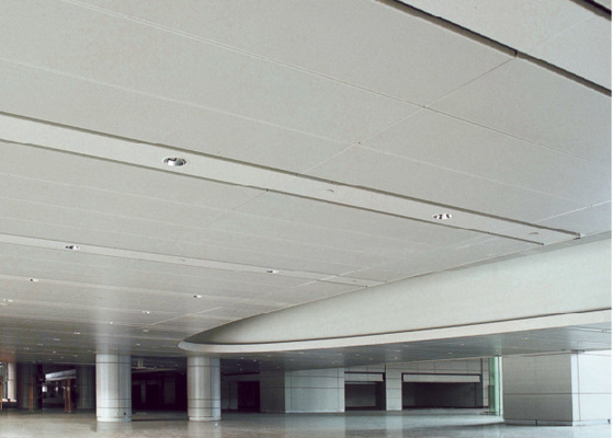 White Perforated Metal Ceiling tiles Tegular of Punching Holes PA6012T