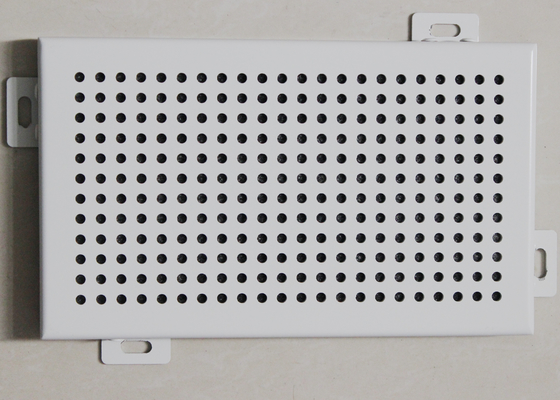 Acoustical Aluminum Wall Panels / Commercial Perforated Metal Ceiling Panel Tiles