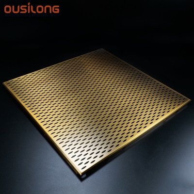 Electro Gilding Metallic Copper Acoustical Suspended Ceiling