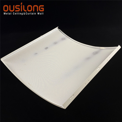 Acoustic Suspended Arc Aluminium 300x300 Panel False Cloud Shape Curved Wall Ceiling Board