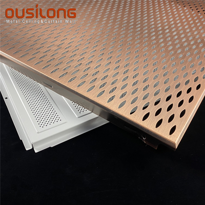 Electroplate Aluminum 0.5mm Suspended Perforated Ceiling Panel