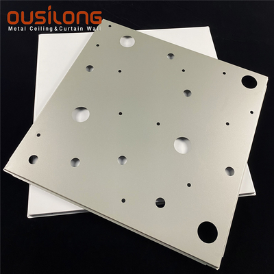 Random Perforated Metal Aluminum 600×600 Suspended Lay-in Acoustic Ceiling Tiles