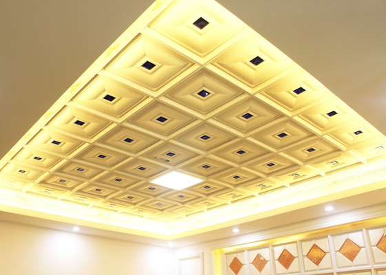 Clathrate Texture Artistic Ceiling Tiles , New Style Luxury Clip in Panel