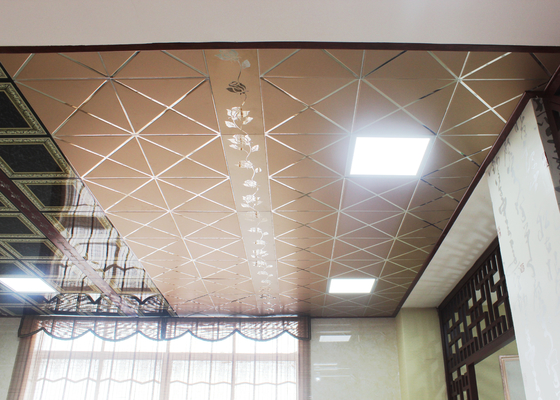 Metal Artistic Ceiling Tiles Dropped for Kitchens , 300 x 300 Ceiling Tegular