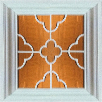 Aluminum Framed Mirror Drop Ceiling Tiles , 3 D Texture Indoor Ceiling