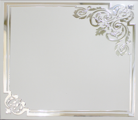 Mirror Aluminum with Printing , Artistic Ceiling Tiles for Living Room Decoration