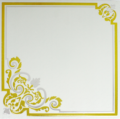 Mirror Aluminum with Printing , Artistic Ceiling Tiles for Living Room Decoration