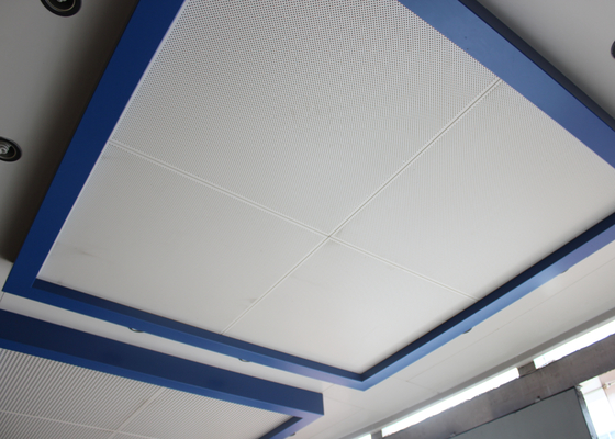DIA 2.3 Stagger Perforated Metal Ceiling Panel / 800 x 800 Square Aluminium Clip in Ceiling Tile
