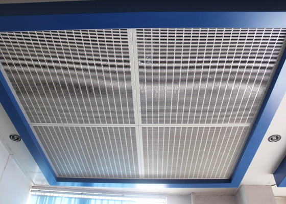 Square Hole Perforated Metal Suspended Ceiling / Aluminium Clip in Ceiling for Office Building
