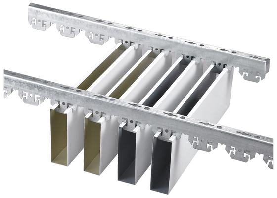 Aluminium Suspended Metal False Plank Strip , Professional Factory For Aluminum Linear Strip Ceiling