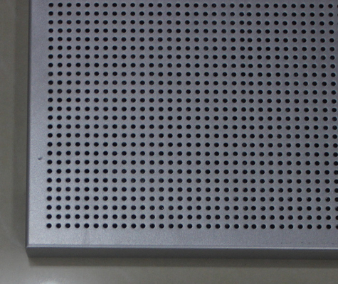 Perforated Suspended Commercial Metal Ceiling Tiles Sound Shield