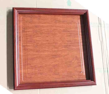 Non-Flammable Artistic Ceiling Tiles Wood Grain Color Wooden Frame
