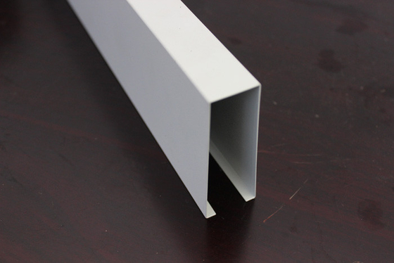Aluminum U-shaped Commercial Ceiling Tiles Linear Drop Down Ceiling Tiles