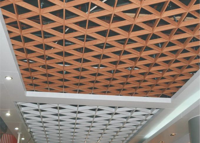Decorative False Triangle Metal Aluminum Grid Ceiling System Ivory With 
