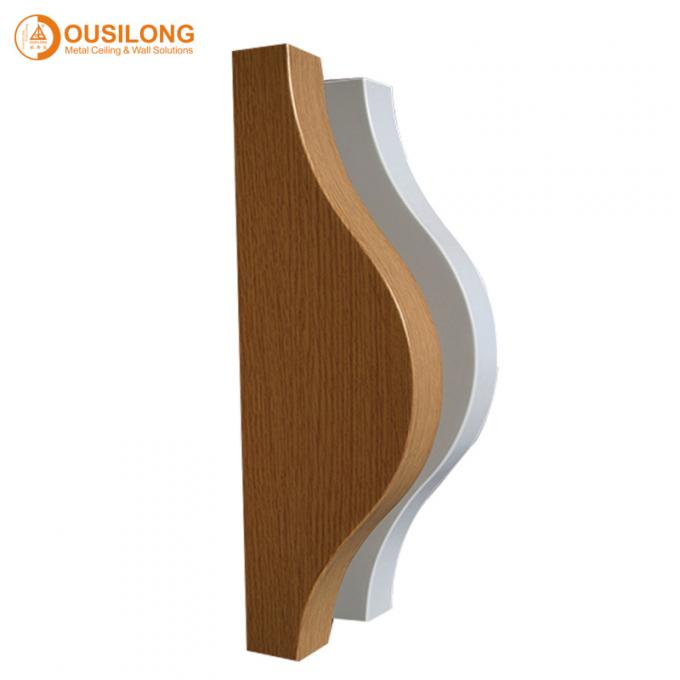 Fireproof Metal Suspended Ceiling Tiles fashionable Curved Aluminum