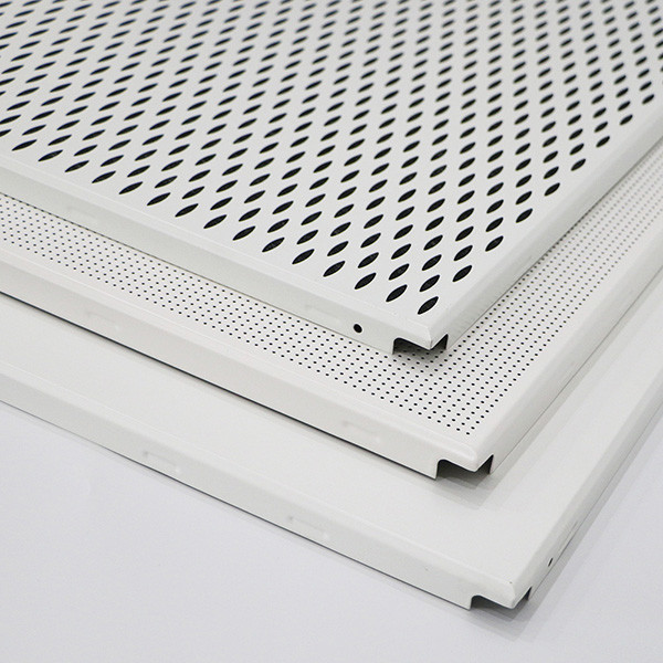 Commercial Project Aluminum Hollow Perforated Ceiling Tiles Clip In